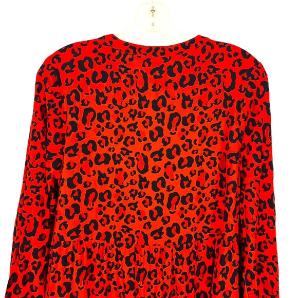 Graceatwood The Drop Red Animal Print Dress. - Picture 6 of 10